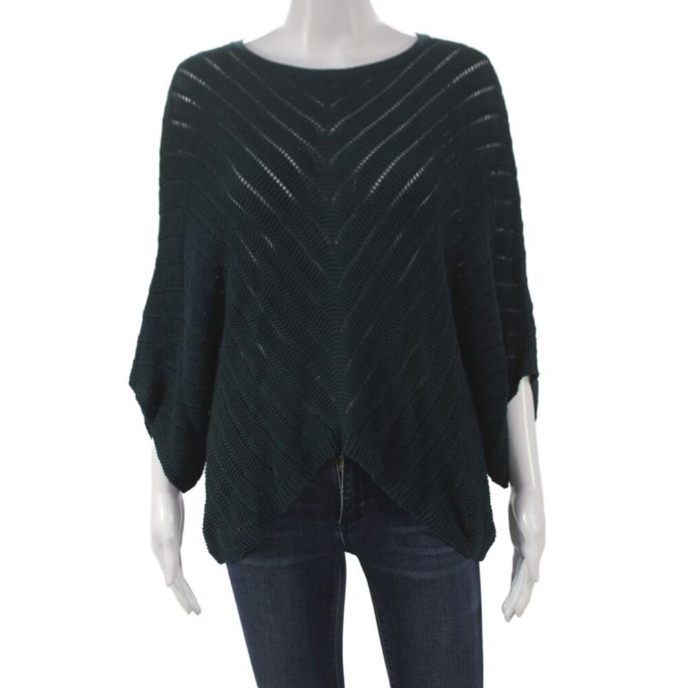 Bishop and Young Women Bohemian Green Pullover Sweater 3/4 Sleeve Size S